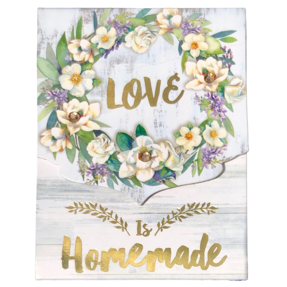 Punch Studio Embellished Mini Notepad ~ Love is Homemade (60759)
